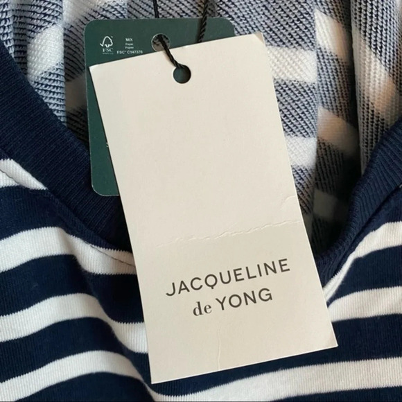 Jacqueline De Yong • NWT Navy Striped Sky Captain Dress - Picture 7 of 7
